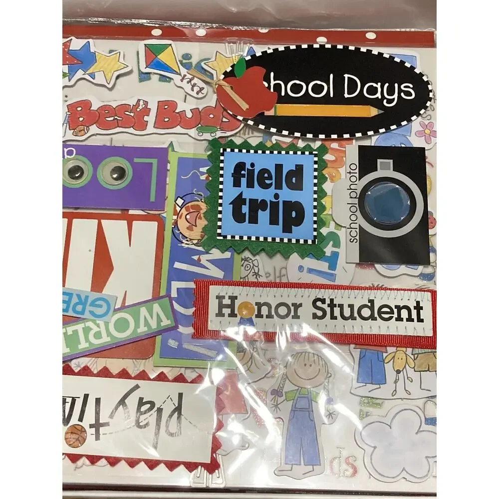Me & My Big Ideas School Days 8x8 Scrapbook Photo Album Kit ~ 480 Pieces‎